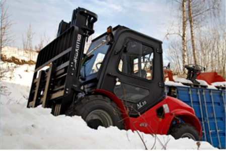 Maximal Rough Terrain Forklift to overcome poor working condition 